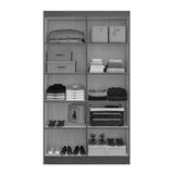 Guarda-roupa Solteiro 4 Portas Sion 8 Prateleiras