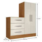 Cômoda 2 Portas 3 Gavetas Dunas Off/White