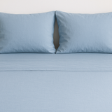 Jogo de Cama Casal Algodão Azul Claro - 3 Peças
