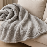 Manta Sherpa Cinza 150x200cm - Super Macia