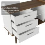Escrivaninha em L Mesa para Computador Gamer 3 Gavetas
