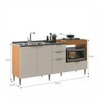 Cozinha Modulada 6 Portas e 2 Gavetas Alice