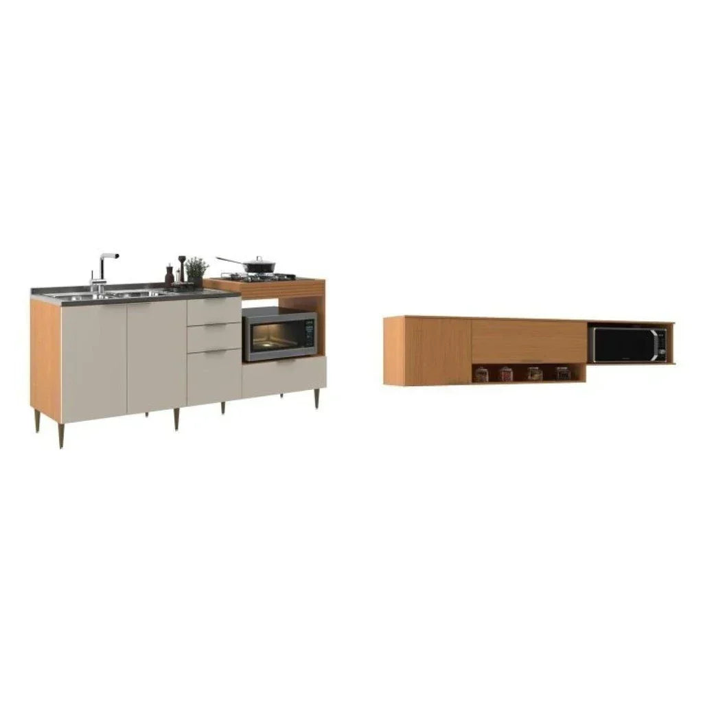 Cozinha Modulada 6 Portas e 2 Gavetas Alice