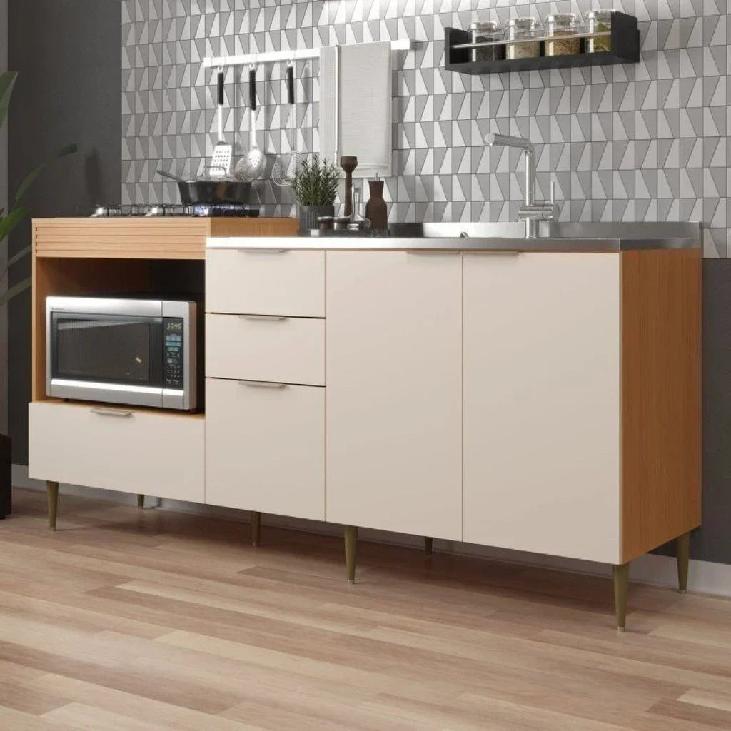 Cozinha Modulada 6 Portas e 2 Gavetas Alice