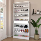 Sapateira LIZ 2 Portas com Espelho 1 Gaveta para 15 Pares de Sapato Branco