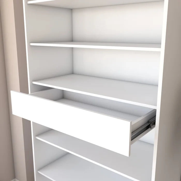 Sapateira LIZ 2 Portas com Espelho 1 Gaveta para 15 Pares de Sapato Branco